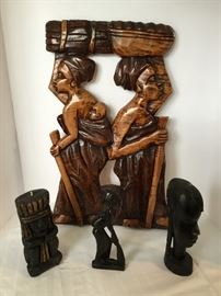 Wooden Figurines & Wall Plaque https://www.ctbids.com/#!/description/share/16116