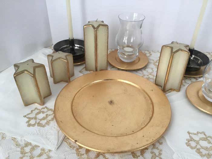 Star Candles & Candle Holders, Plates         https://www.ctbids.com/#!/description/share/16122
