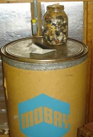 Jar of vintage buttons