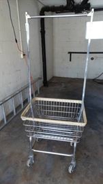 Laundry cart on wheels