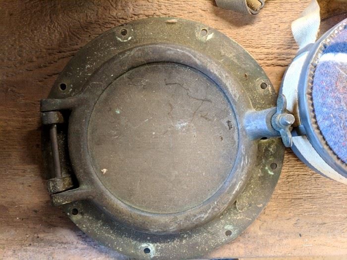 Antique brass porthole