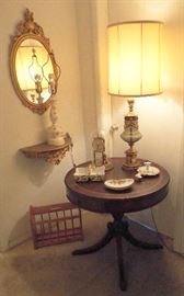 Lovely leather-top side table