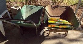 Wheel barrel, garden cart