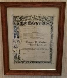 College music certificate