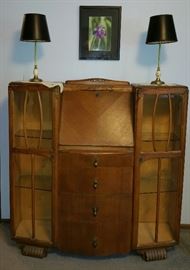 Gorgeous Cabinet - Secretary with glass side shelves
