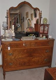 Antique Walnut dresser with mirror