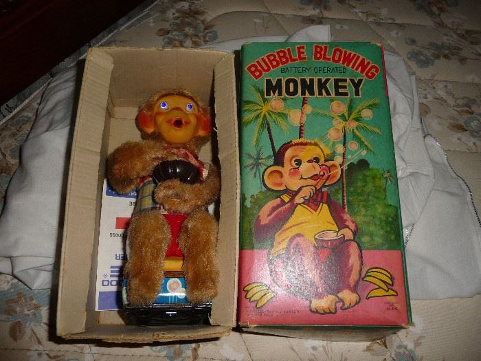 Bubble Blowing  MONKEY in the box