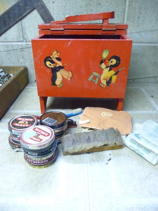 shoeshine box with paste -ETC