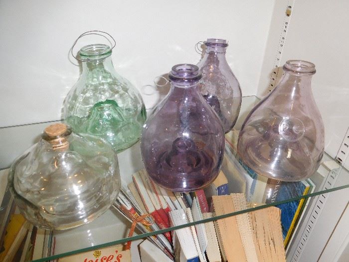 Antique glass fly catchers
