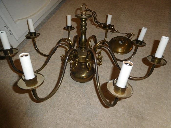 Solid brass spider chandelier
