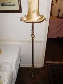 Antique brass & onyx lamp lamp