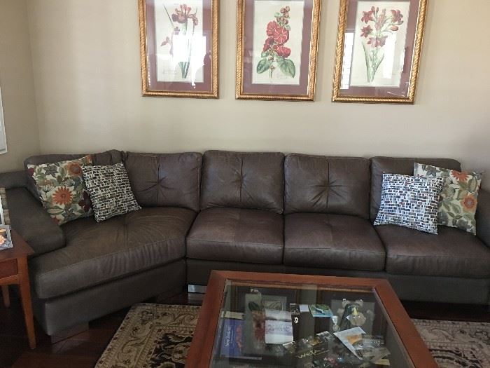 Arizona Leather Sectional (owner paid $2400)
