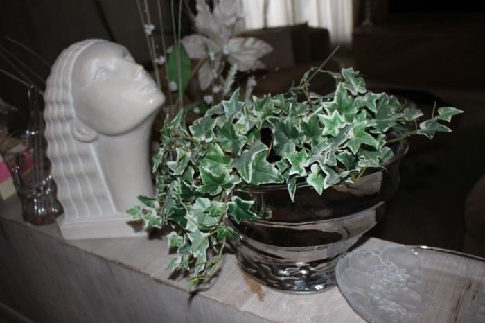 Decorative  Bowl/Plant and  Bust