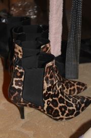 Lady's Leopard Print Boots