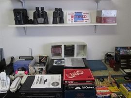 Cards and Games.  Binoculars