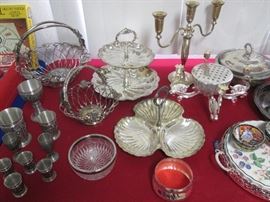 Baskets, Candelabra and Tidbit Trays