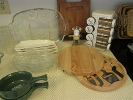 Cutting Boards, Spices and Serving Pieces