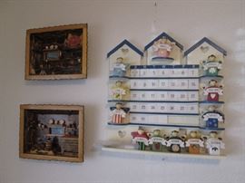 Wall-mount Kitchen Calendar and Shadow Boxes