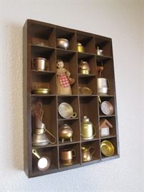 Copper and Brass Collection in display case