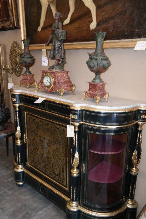 19th century French boulle side board commode 