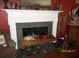 cast iron flat irons, trains, figurines