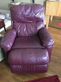 Leather recliner