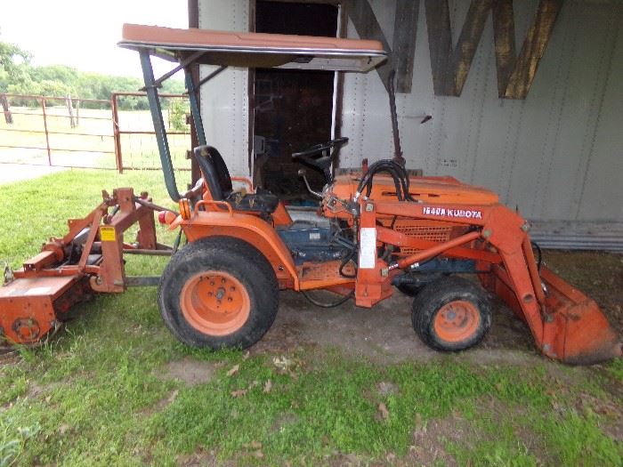 Side View of the Kabota Tractor