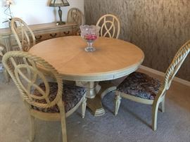 Dining Set with Leaf and 6 chairs