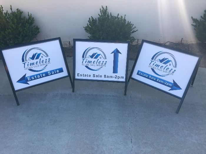 Look for our directional signs! 