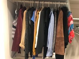 Men’s dress shirts, jackets, etc. More to come. 