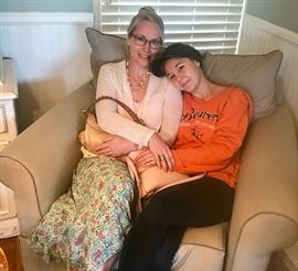 Enjoying their new chair! 