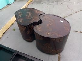 Interesting end tables $100 pair located at my warehouse 1000 Aurora Road Melbourne