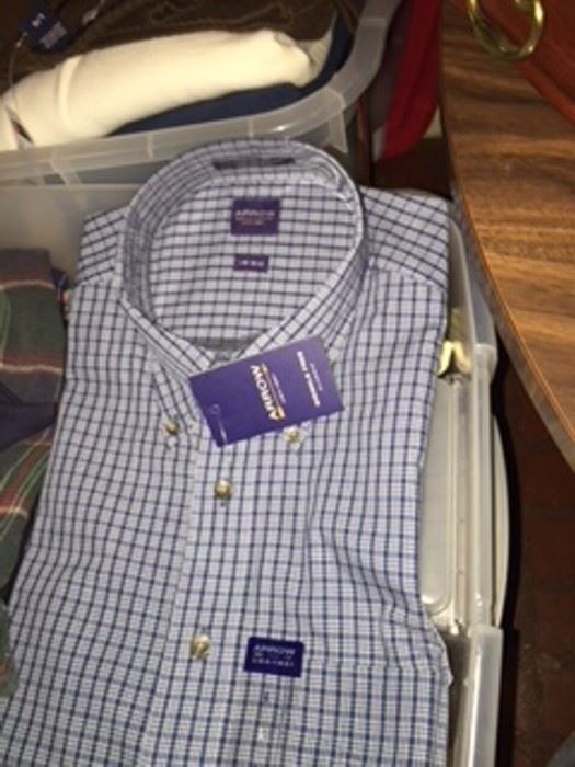 Brand new dress shirts (and a LOT of them)