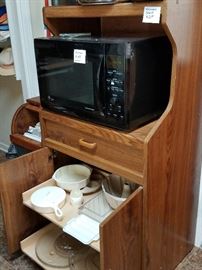 Microwave, Microwave Stand & Microwave Dishes