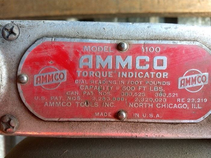 AMMCO model 1100 torque indicator