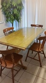 Wooden trestle table from Pier One (without glass)