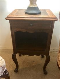 Pair of French walnut end tables