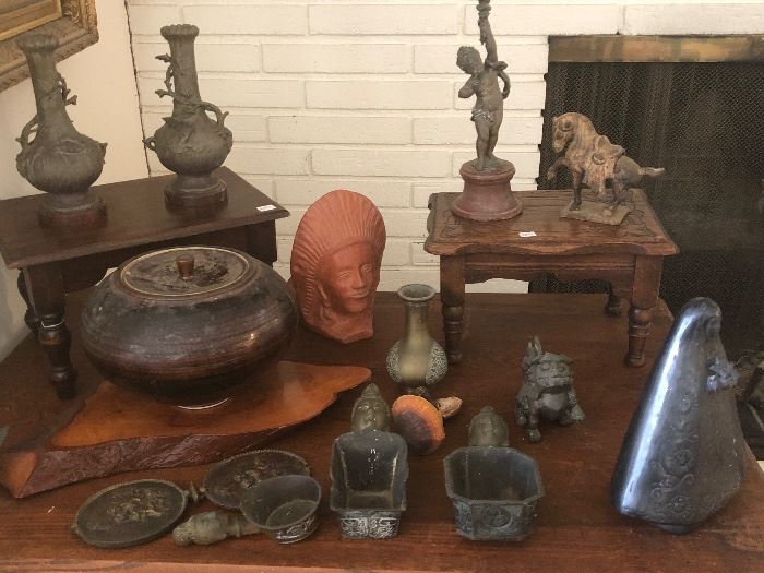 Misc. pottery, bronze and iron pieces