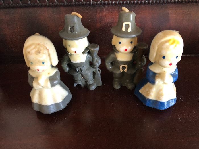 1950s figural Thanksgiving figural candles