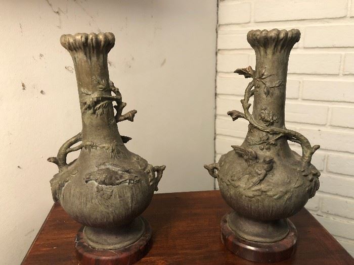 Antique bronze vases