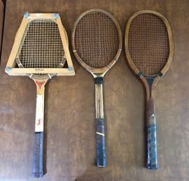 Mid Century tennis rackets