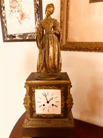 Raingo Freres figural bronze clock