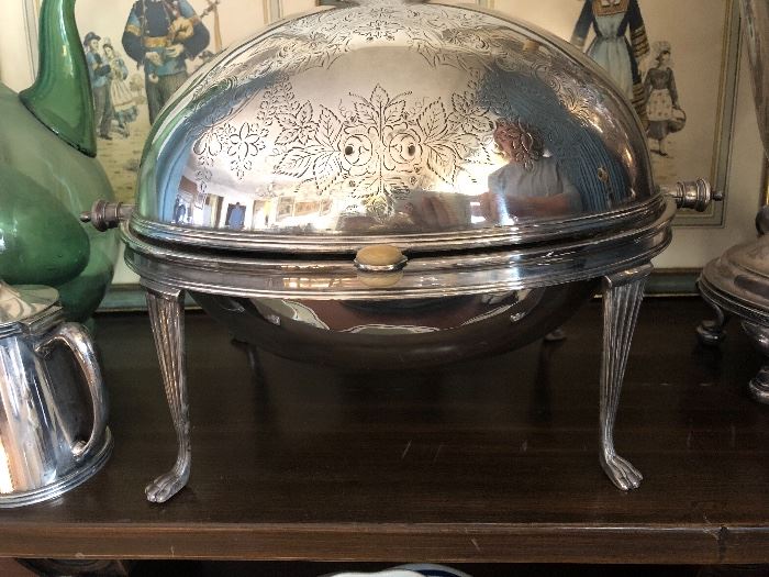 Mappin & Webb silver warming dome