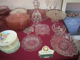 PINK DEPRESSION DISHES