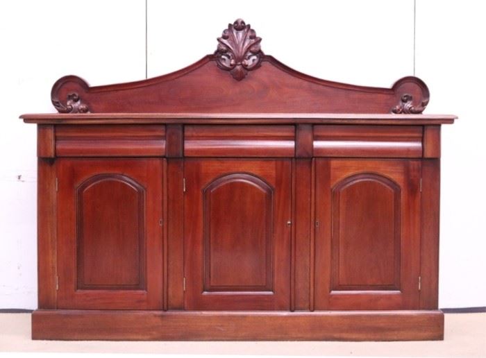 Victorian mahogany triple door sideboard