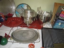 SOME KITCHEN AID BOWLS AND BEATERS