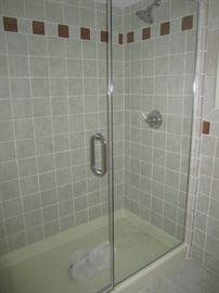 2 PAIR FRAMELESS GLASS SHOWER DOORS FROM KIRKWOOD GLASS CO