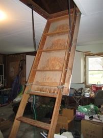 LADDER FOR STORAGE IN ATTIC