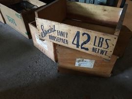 wooden boxes