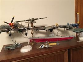 Assembled model planes